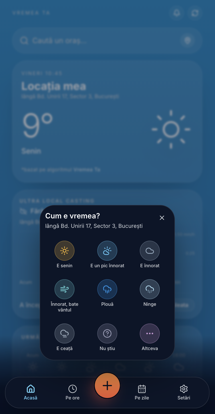 Aplicația Vremea Ta — feedback comunitate